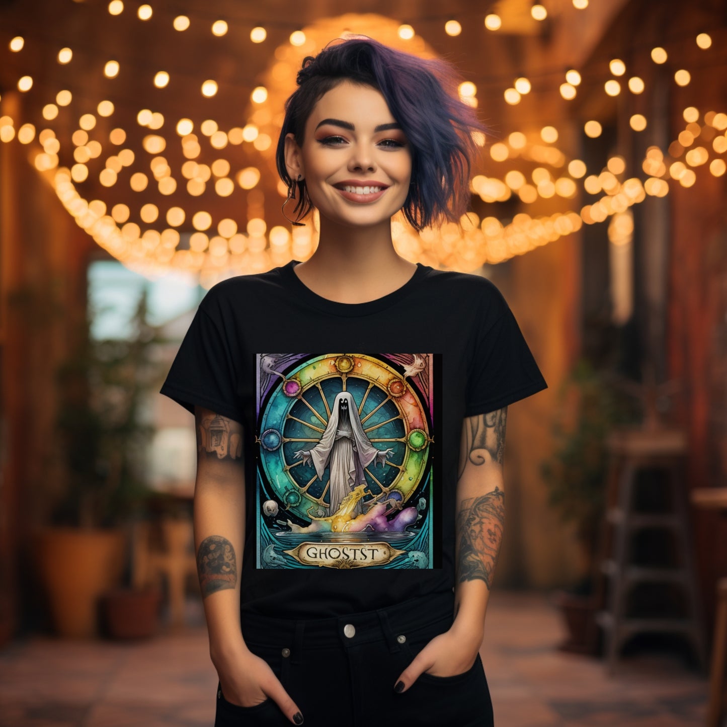 Halloween inspired Wheel of Fortune Tarot Tee