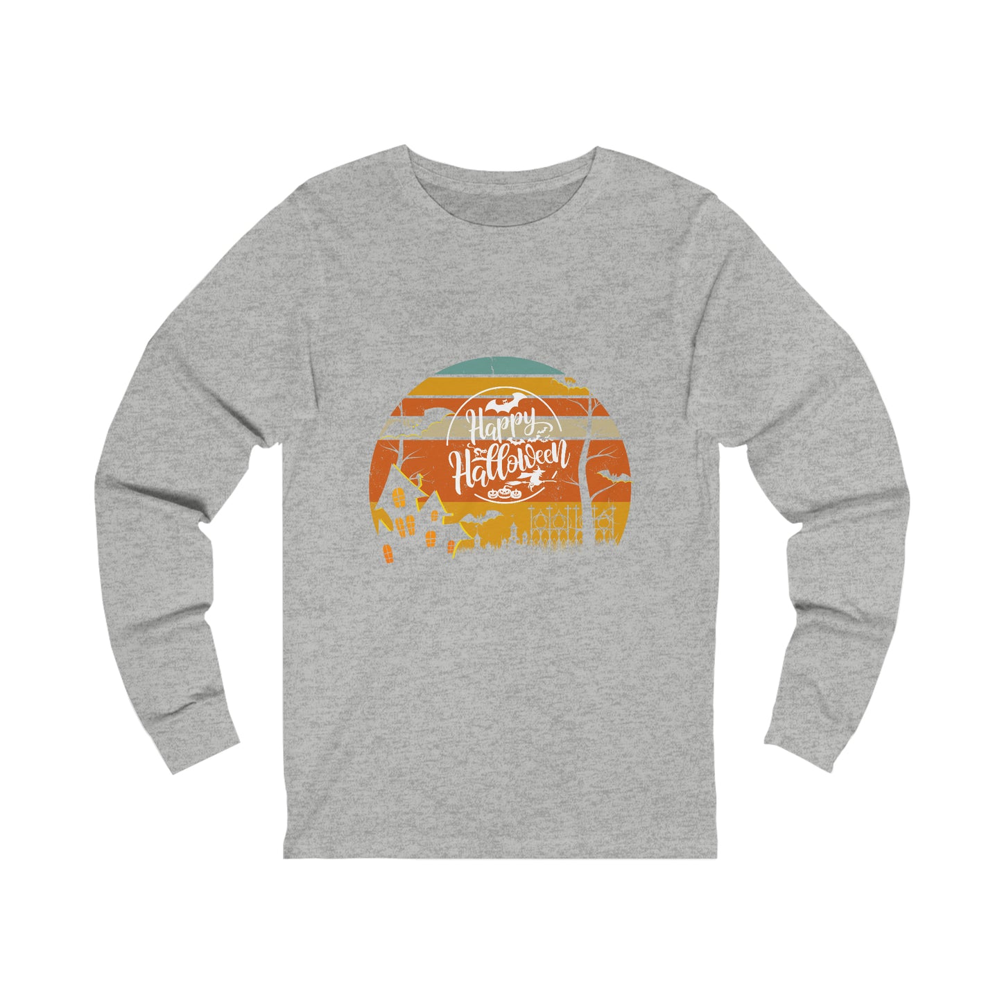 Retro Happy Halloween Long sleeve Tee