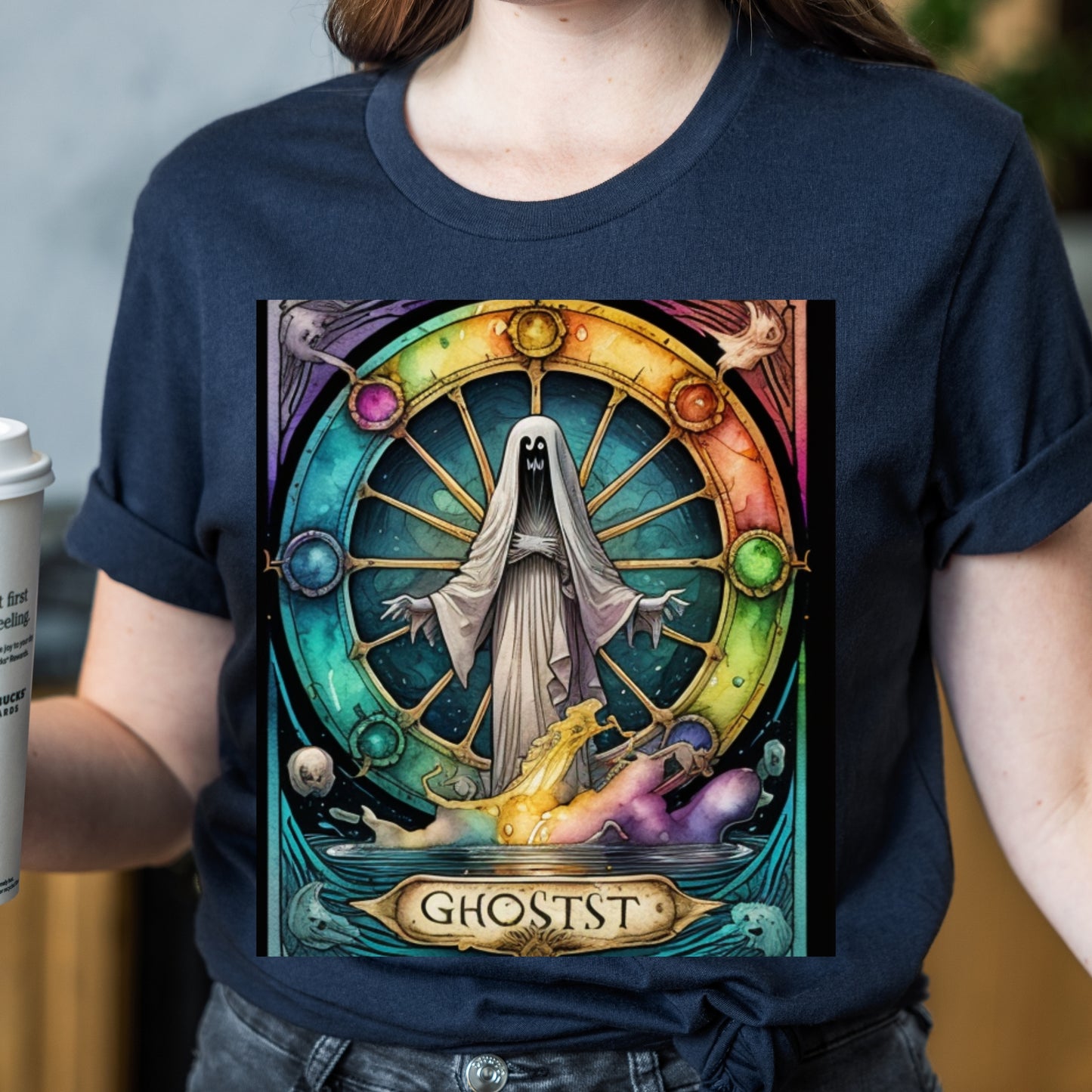 Halloween inspired Wheel of Fortune Tarot Tee