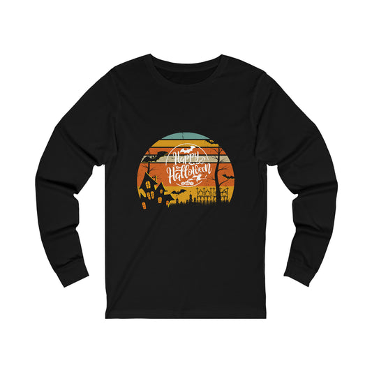 Retro Happy Halloween Long sleeve Tee