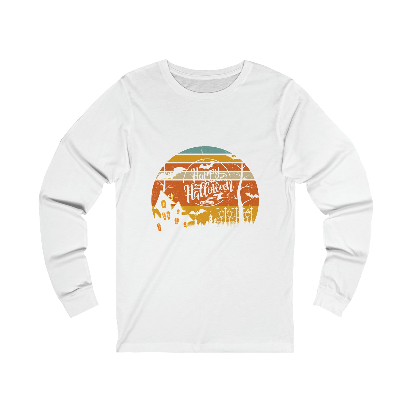 Retro Happy Halloween Long sleeve Tee