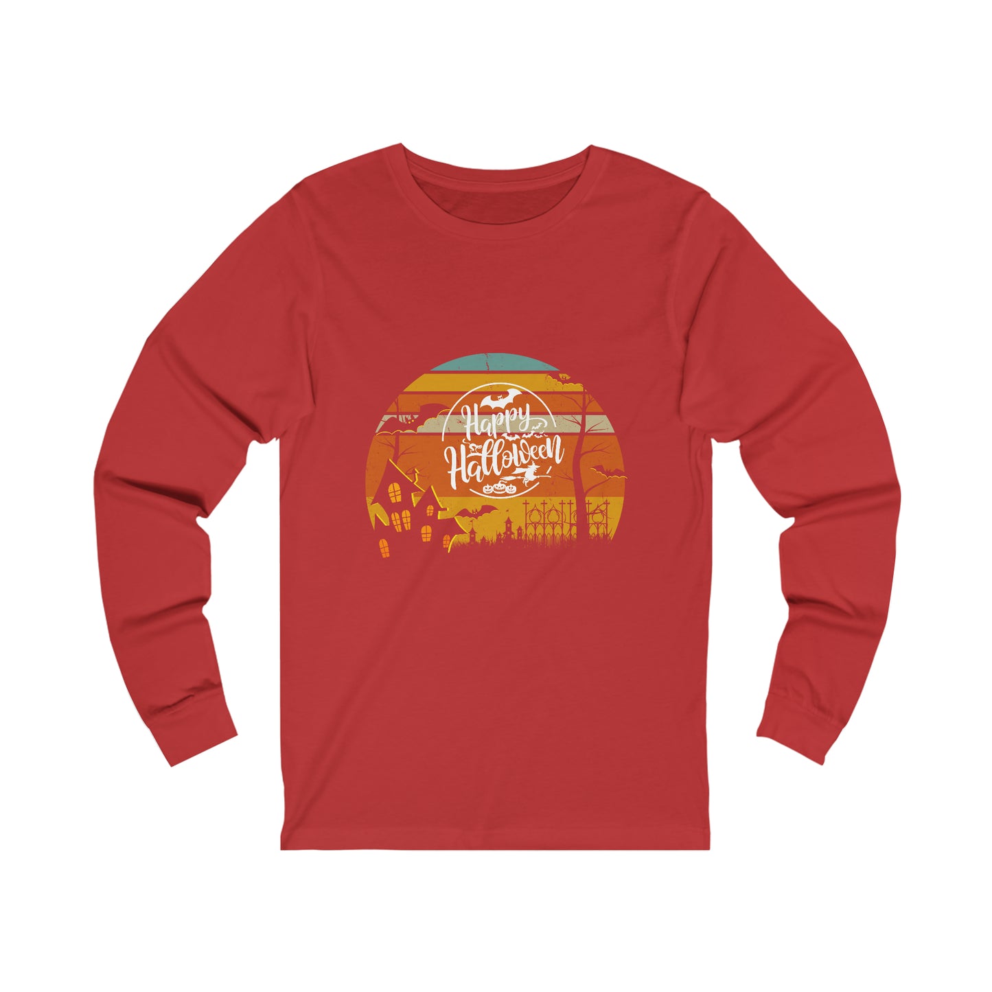 Retro Happy Halloween Long sleeve Tee